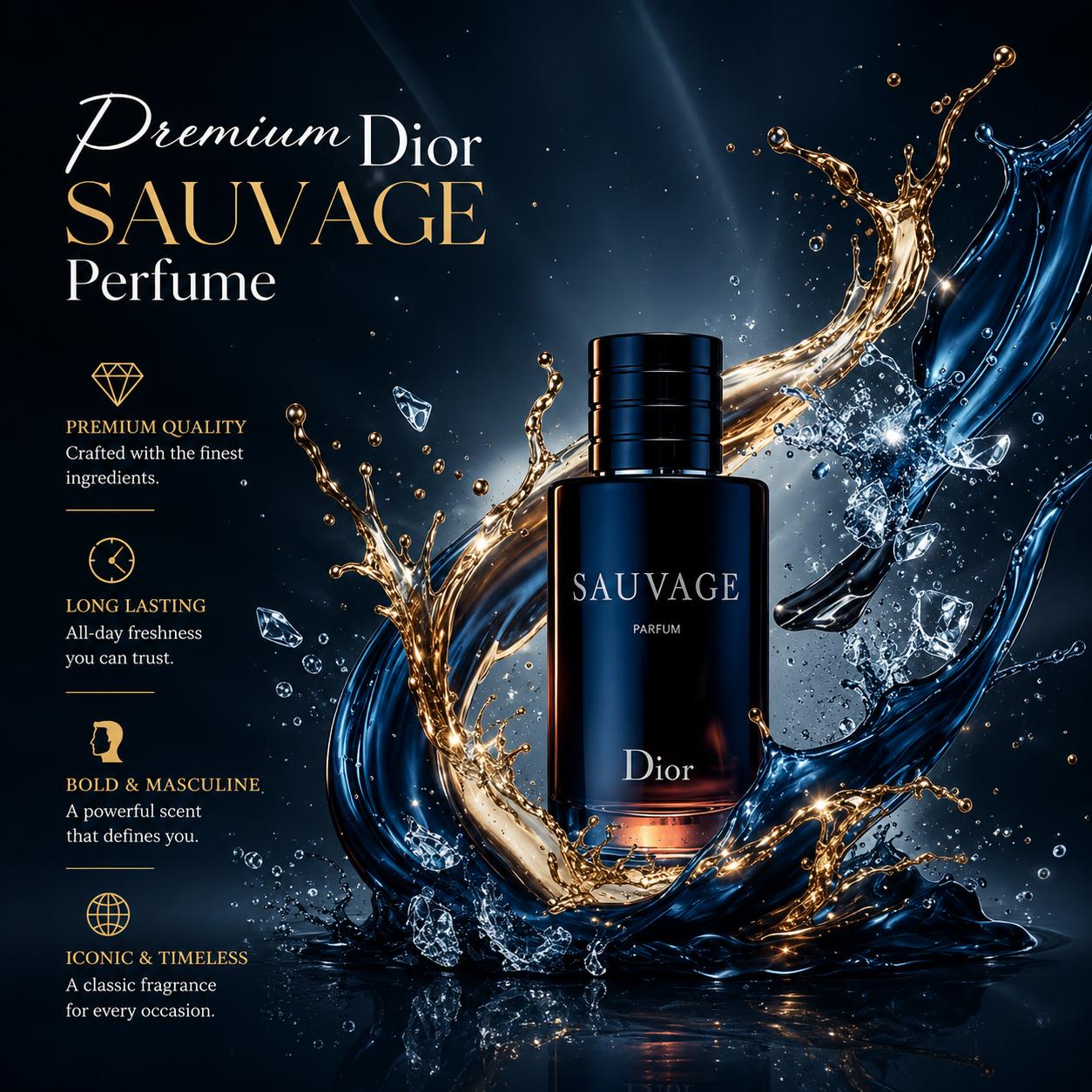 Sauvage Eau de Parfum Spray – 100ml Men’s Cologne (Authentic)